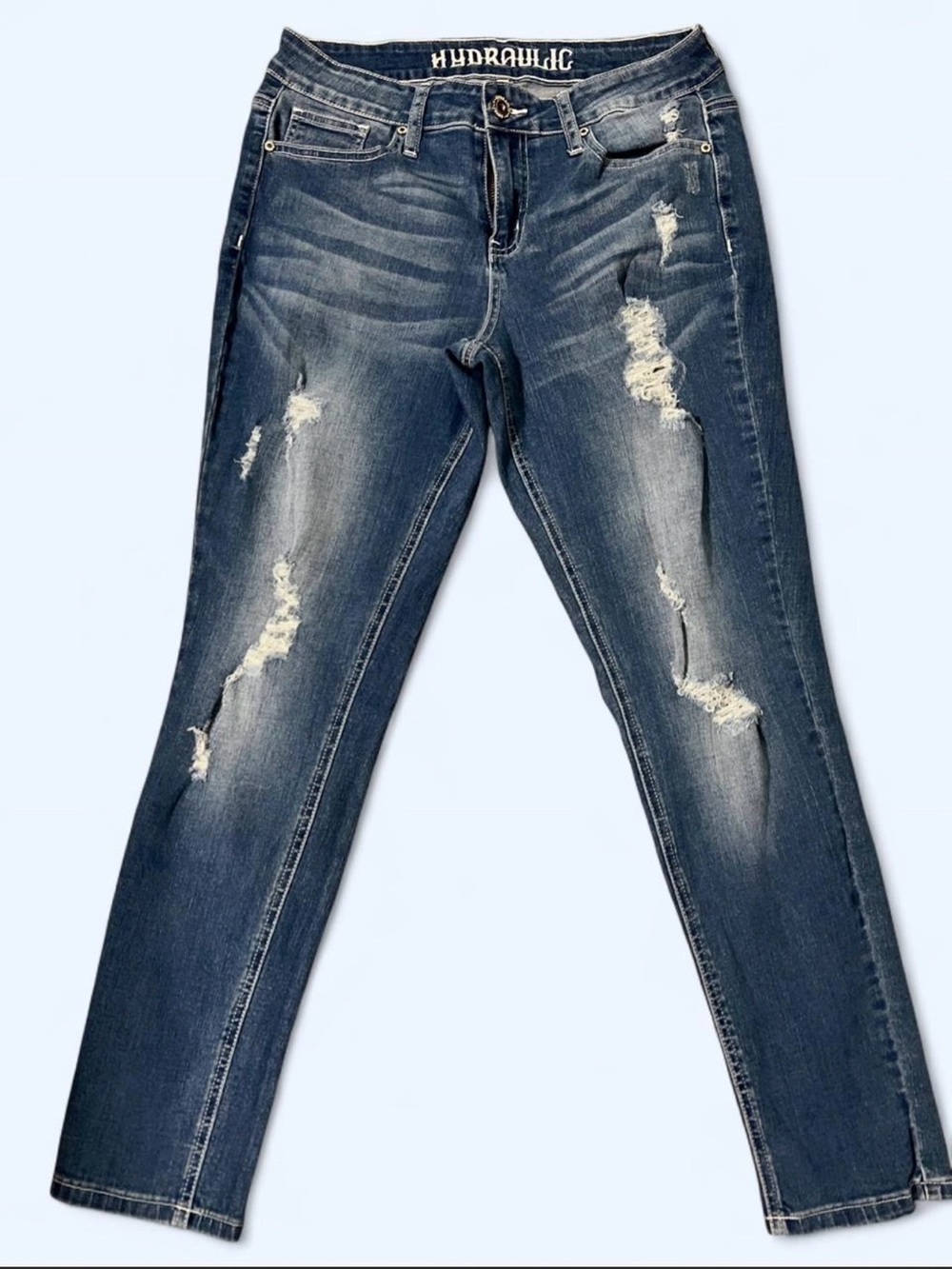 Two Women’s Skinny Jeans - Dark Blue & Medium Blue - Picture 2 of 13